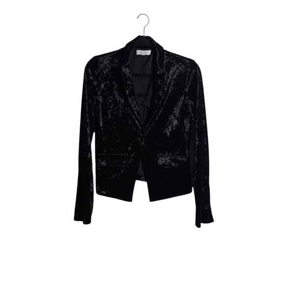 BAILEY 44 Black Velvet Women's Buttoned Blazer Size Medium - Picture 1 of 16